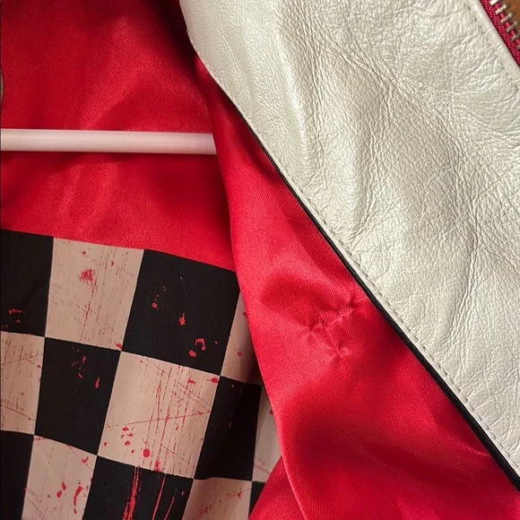 Wilsons Leather Red and White Rebel Jacket Vintage - Picture 8 of 9